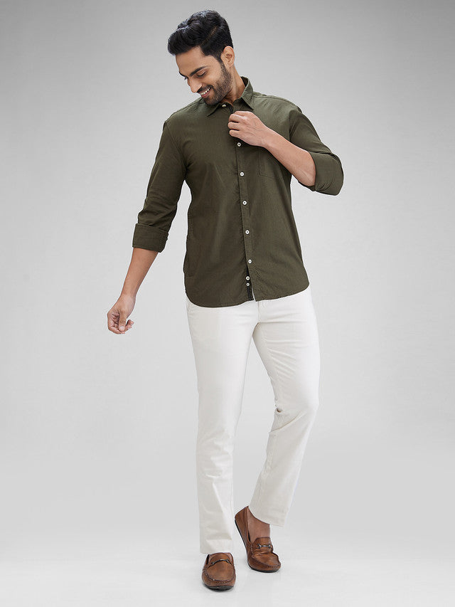 Parx Green Casual Shirt 