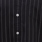 Parx Black Stripe Slim Fit Full Sleeve Cotton Shirt