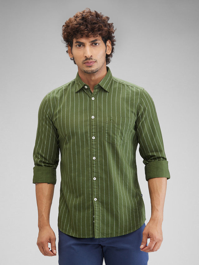 Parx Green Casual Shirt 