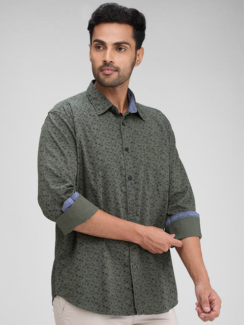 Parx Green Casual Shirt