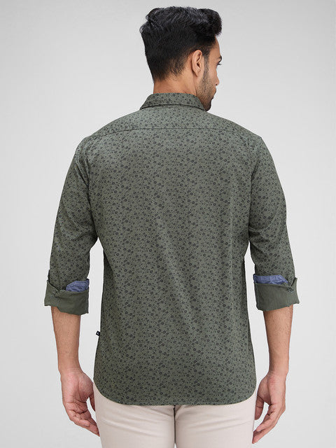 Parx Green Casual Shirt