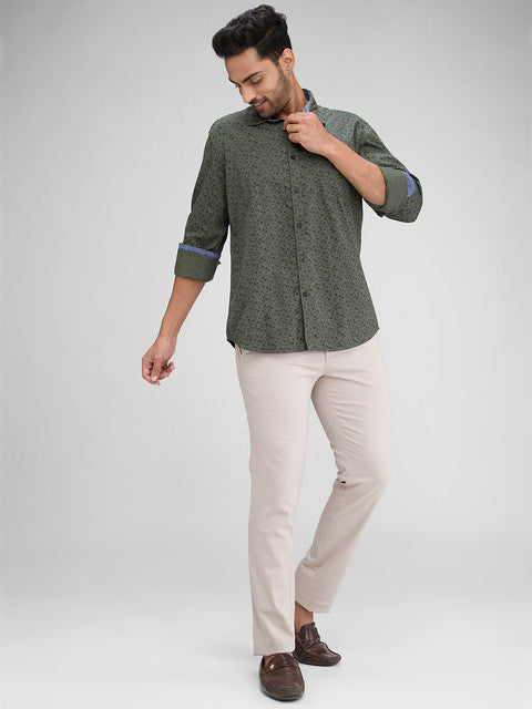 Parx Green Casual Shirt