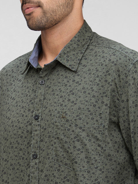 Parx Green Casual Shirt