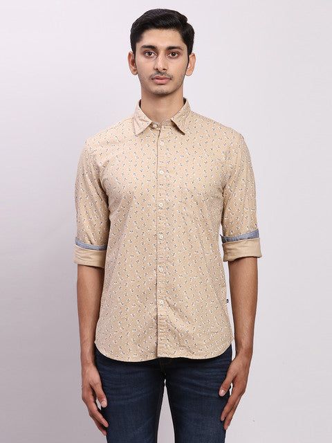 Parx Brown Casual Shirt