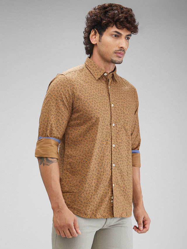 Parx Brown Casual Shirt 