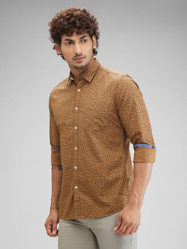 Parx Brown Casual Shirt 