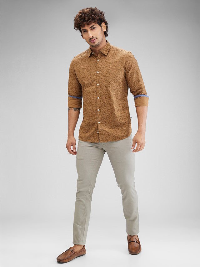 Parx Brown Casual Shirt 