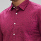 Parx Men Maroon Printed Slim Fit Cotton Casual Shirt