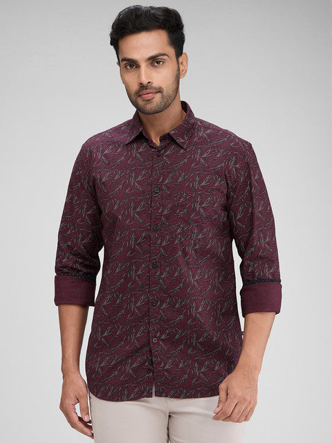 Parx Maroon Casual Shirt