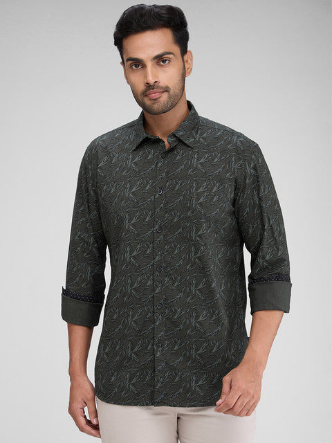 Parx Green Casual Shirt