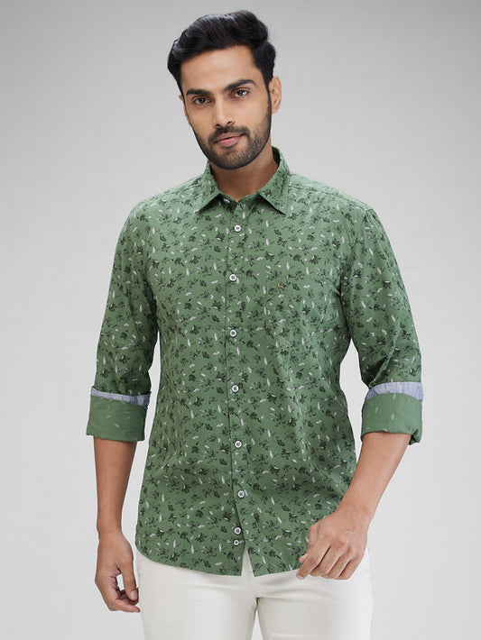 Parx Green Casual Shirt 