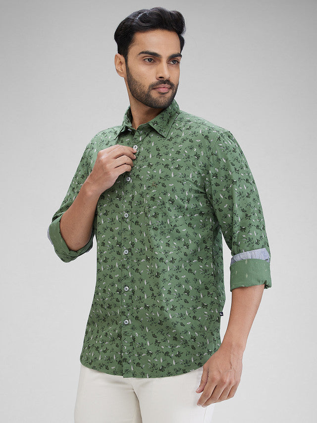 Parx Green Casual Shirt 