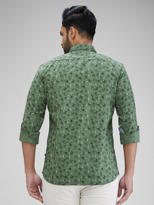 Parx Green Casual Shirt 