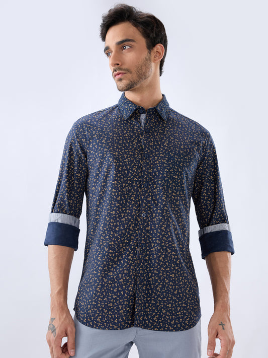 Parx Blue Casual Shirt