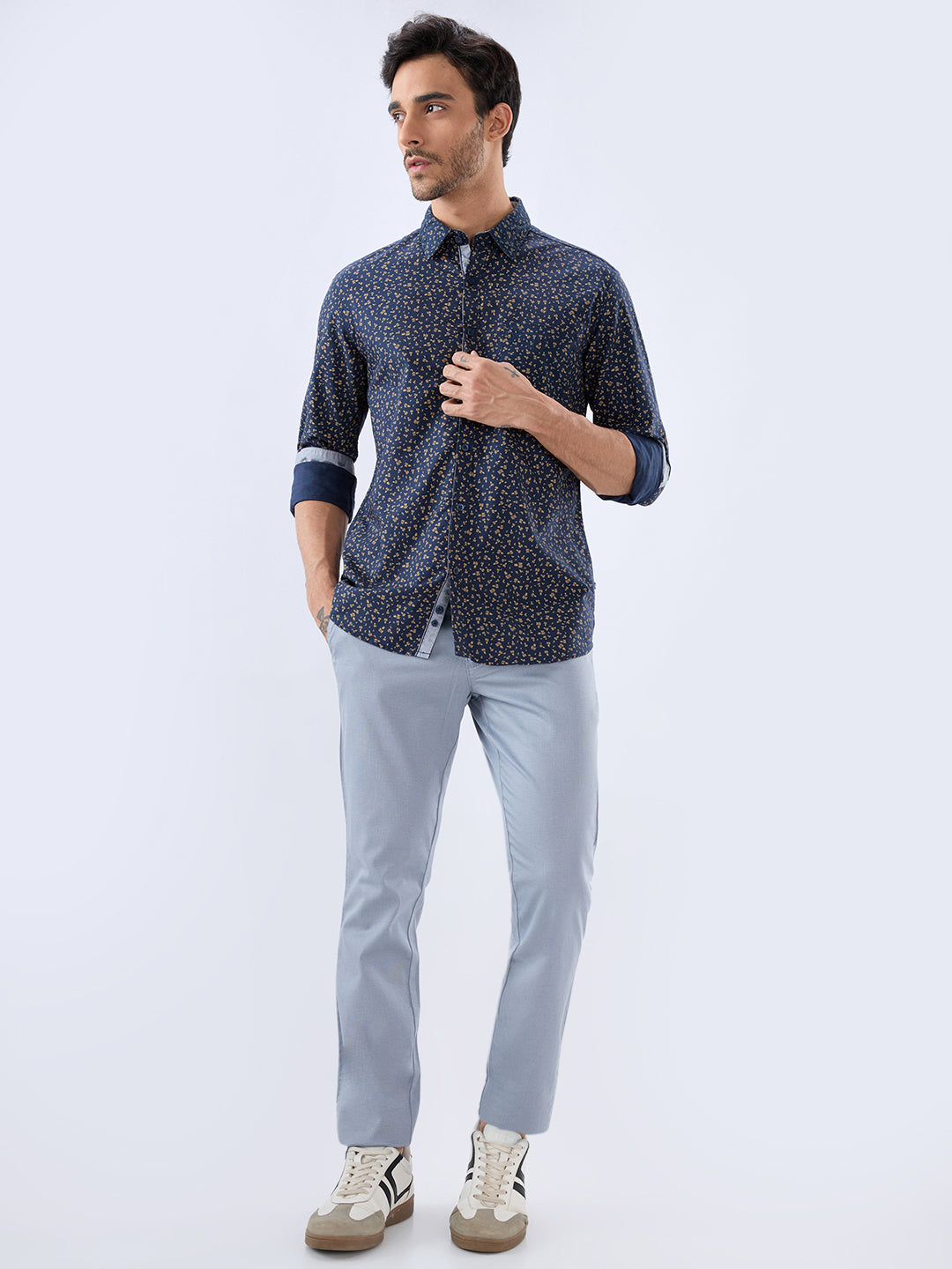 Parx Blue Casual Shirt