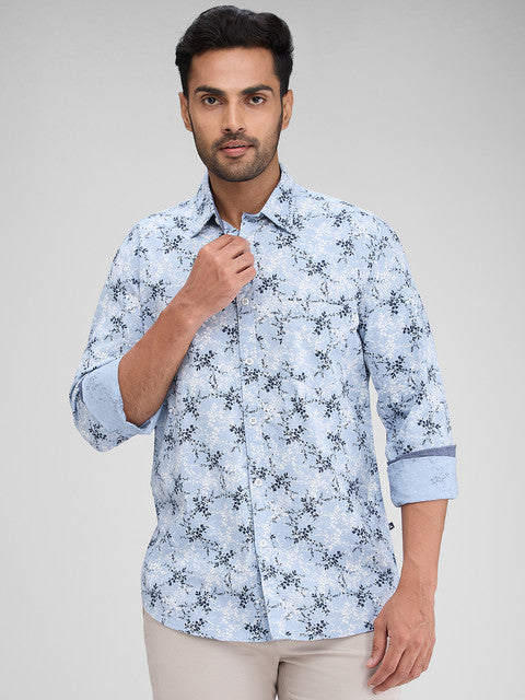 Parx Blue Casual Shirt