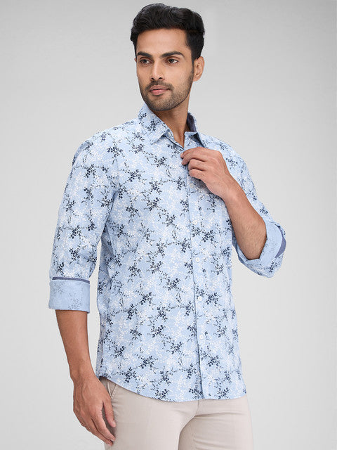 Parx Blue Casual Shirt