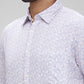 Parx Men Blue Printed Slim Fit Cotton Casual Shirt