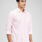 Parx Pink Printed Slim Fit Cotton Casual Shirt