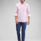 Parx Red Printed Slim Fit Cotton Casual Shirt