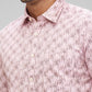 Parx Men Pink Printed Slim Fit Cotton Casual Shirt