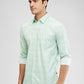 Parx Green Printed Slim Fit Cotton Casual Shirt