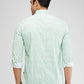 Parx Green Printed Slim Fit Cotton Casual Shirt