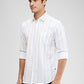 Parx Yellow Printed Slim Fit Cotton Casual Shirt