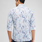 Parx Blue Printed Slim Fit Cotton Casual Shirt