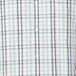 Parx Men Green Checkered Slim Fit Full Sleeve Semi Cut Away Collar Shirt