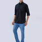 Parx Men Black Slim Fit Solid Casual Shirt