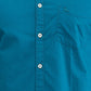 Parx Blue Solid Slim Fit Cotton Casual Shirt