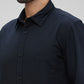 Parx Black Solid Slim Fit Cotton Casual Shirt