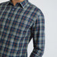 Men Blue Slim Fit Checks Cotton Full Sleeve Shirts