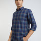 Men Blue Slim Fit Checks Cotton Full Sleeve Shirts