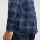 Men Blue Slim Fit Checks Cotton Full Sleeve Shirts