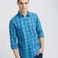 Parx Men Green Checks Slim Fit Cotton Full Sleeve Shirts