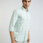 Parx Men Green Checks Slim Fit Cotton Full Sleeve Shirts