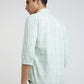 Parx Men Green Checks Slim Fit Cotton Full Sleeve Shirts