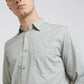 Parx Men Grey Print Slim Fit Cotton Full Sleeve Shirts