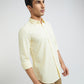 Parx Men Yellow Slim Fit Solid Cotton Full Sleeve Cutaway Collar Shirts