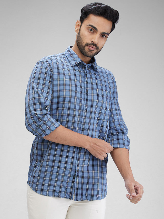 Parx Blue Casual Shirt 