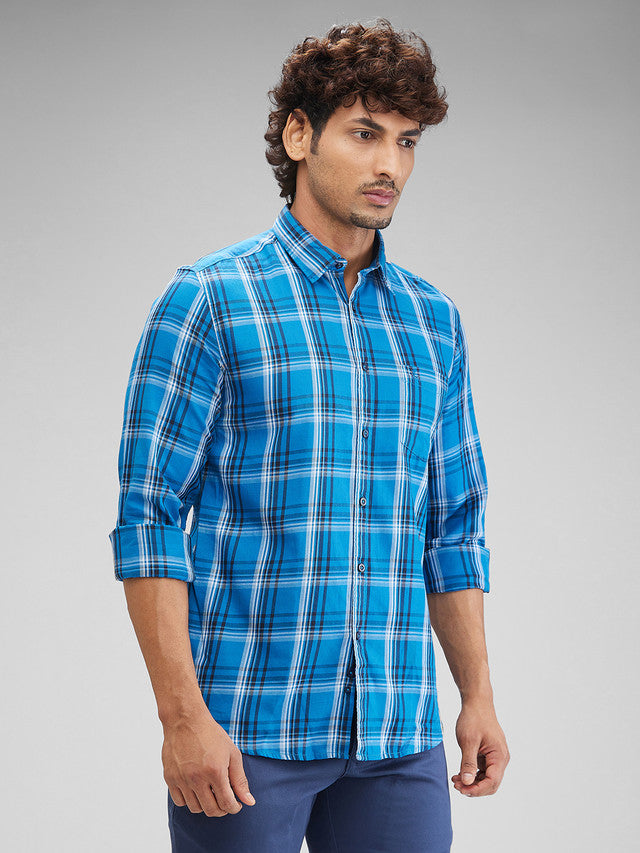 Parx Blue Casual Shirt 