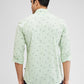 Parx Green Printed Slim Fit Cotton Casual Shirt