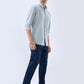 Parx Men Grey Slim Fit Print Casual Shirt