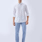 Parx Men White Slim Fit Print Casual Shirt