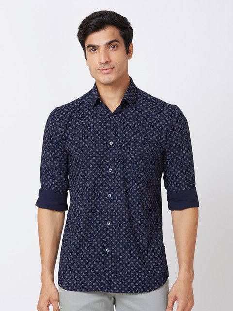 Parx Blue Casual Shirts
