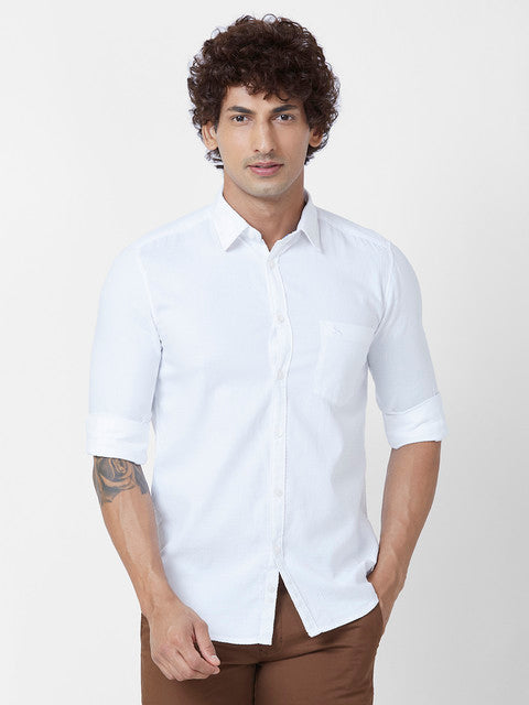 Parx White Casual Shirts