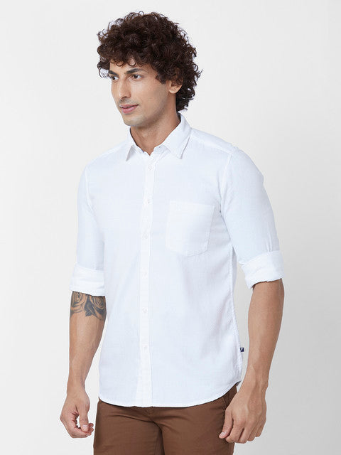 Parx White Casual Shirts