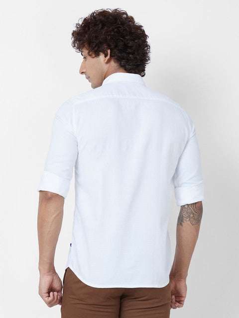 Parx White Casual Shirts